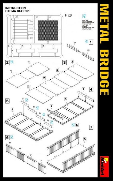 Metal Bridge MINIART Buildings and Accessories 1/35 Plastic Model Kit MA35531 