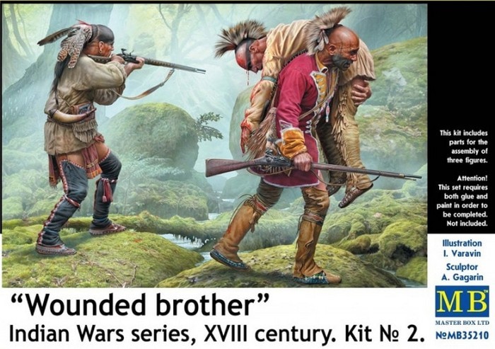 Master Box 35210 Wounded Brother Indian Wars Series Kit No.2 XVIII Century